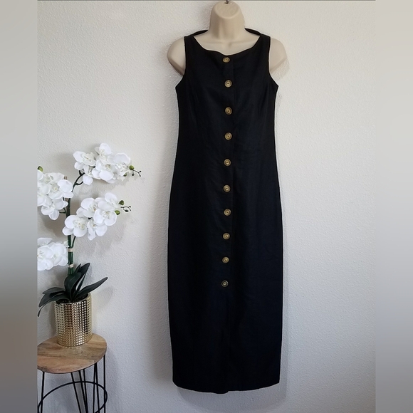Marie St. Claire Linen Vintage Maxi Dress - Picture 1 of 10
